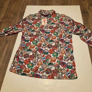 Christmas Turtleneck with Colorful Ornaments- New with Tags - Size Medium